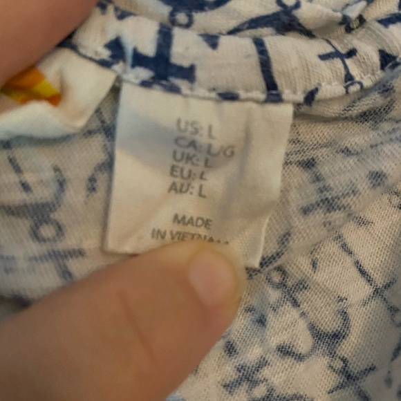 C&C white with blue anchor tank top - Picture 4 of 4